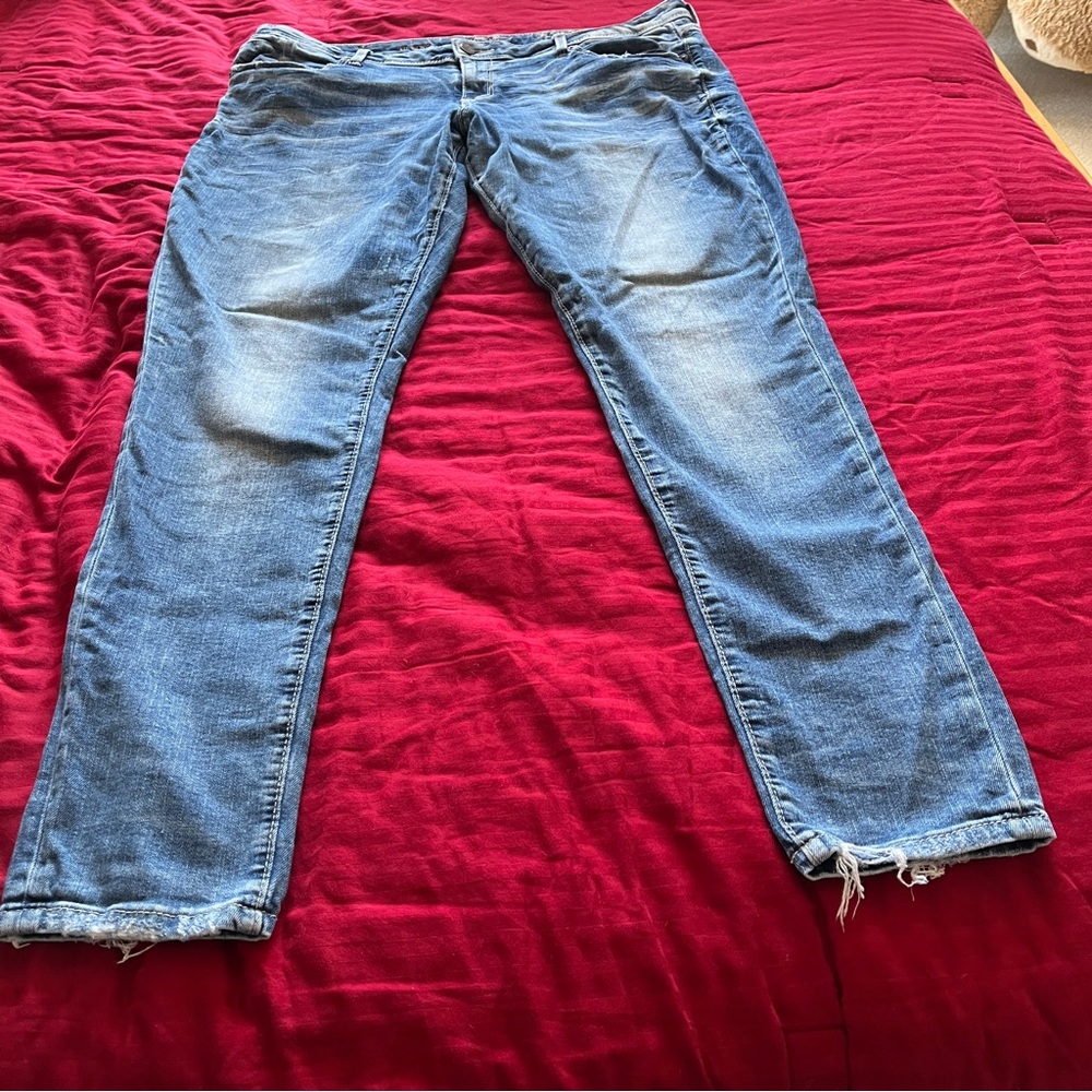 Buckle Black Casual Blue Denim Jeans